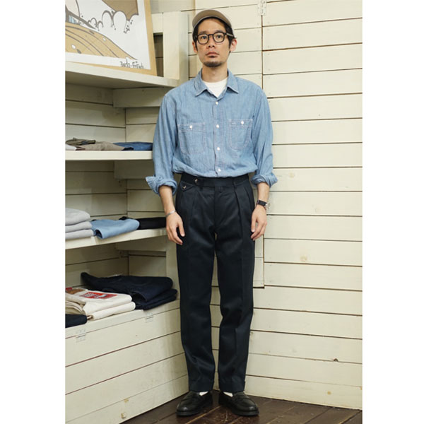 バーンストーマー BARNSTORMER マッカーサー2 2タックトラウザー MACARTHUR2 2TUCK TROUSER 1945P Navy