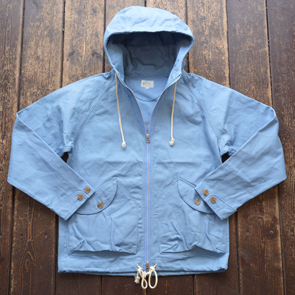 ブルーウォーター Blue Water コットンダック ジップアップ パーカー Duck Zipup Parka Blue