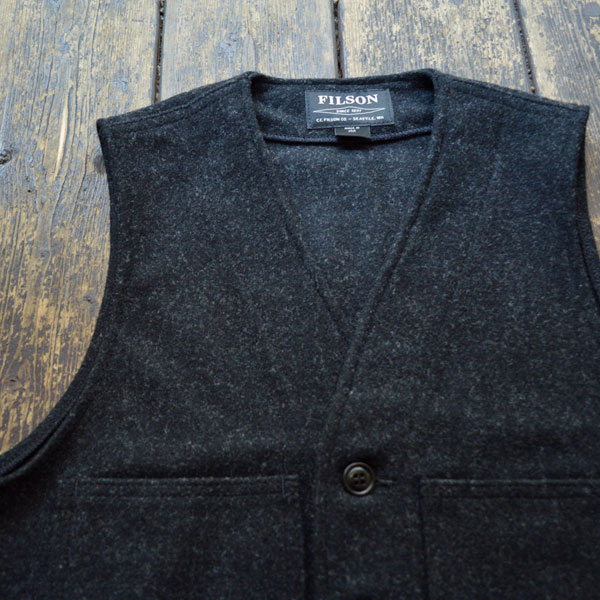 フィルソン Filson マッキーノウールベスト Mackinaw Wool Vest Charcoal